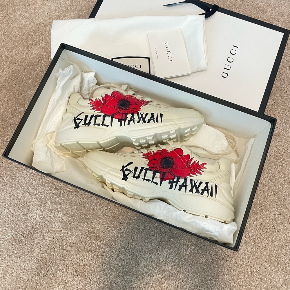 ✨💖NIB NEW GUCCI Rython  Hawaii Print 36.5